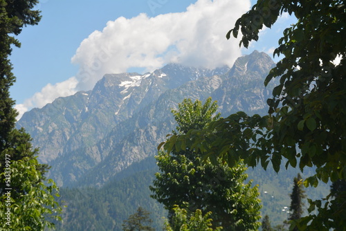 clouds over mountain