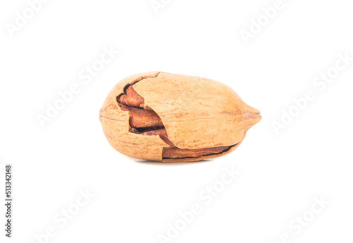Inshell pecans isolated