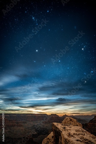 Starry night in Grand Canyon National Park photo