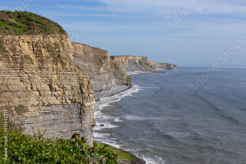 Cliffs in Dunraven Bay, Southerndown, Wales, United Kingdom.
