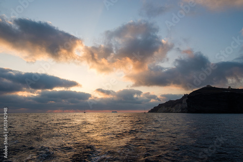 Beautiful Santorini island at sunset, Greece