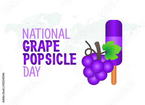 vector graphic of national grape popsicle day