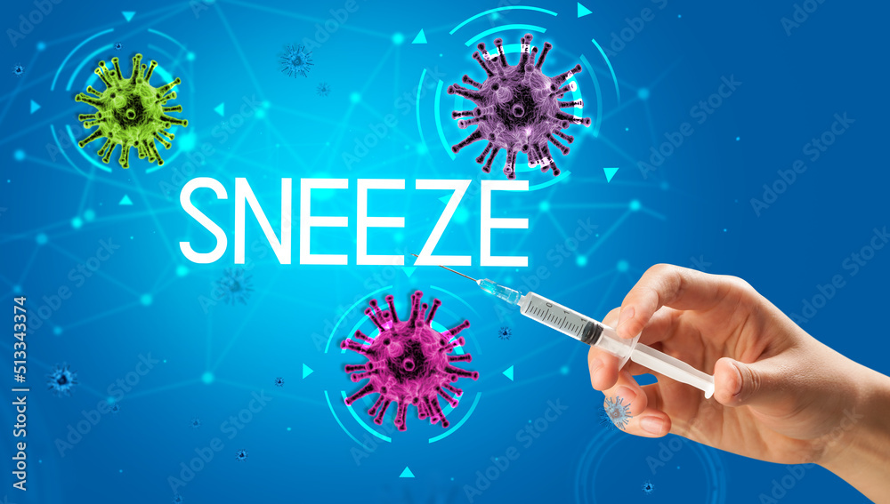 Syringe, medical injection in hand, coronavirus vaccine concept Syringe, medical injection in hand, coronavirus vaccine concept