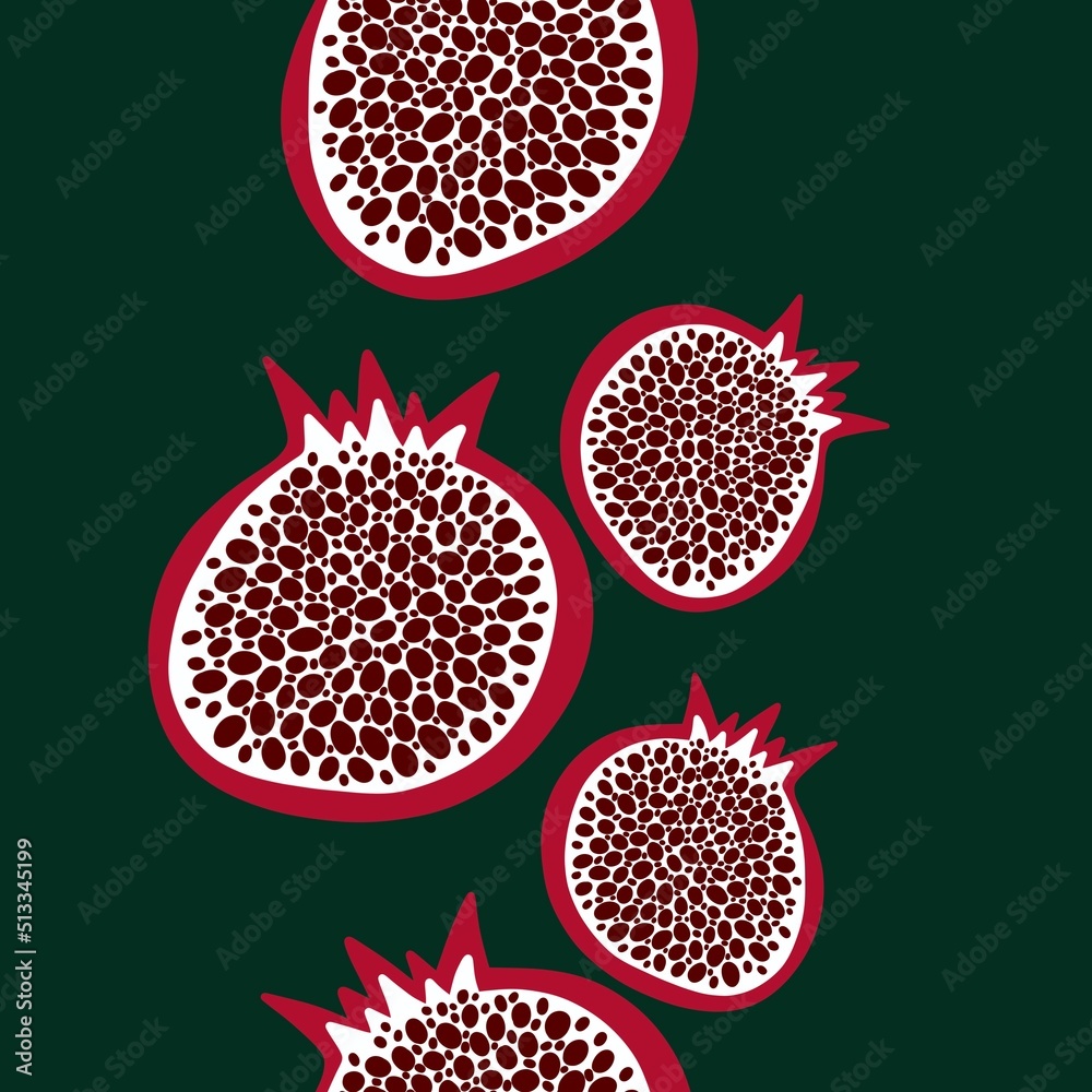 Autumn fruit seamless cartoon pomegranate pattern for fabrics and print and wrapping paper and kids and clothes Autumn fruit seamless cartoon pomegranate pattern for fabrics and print and wrapping paper and kids and clothes