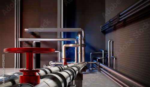 Pipeline on background of w...