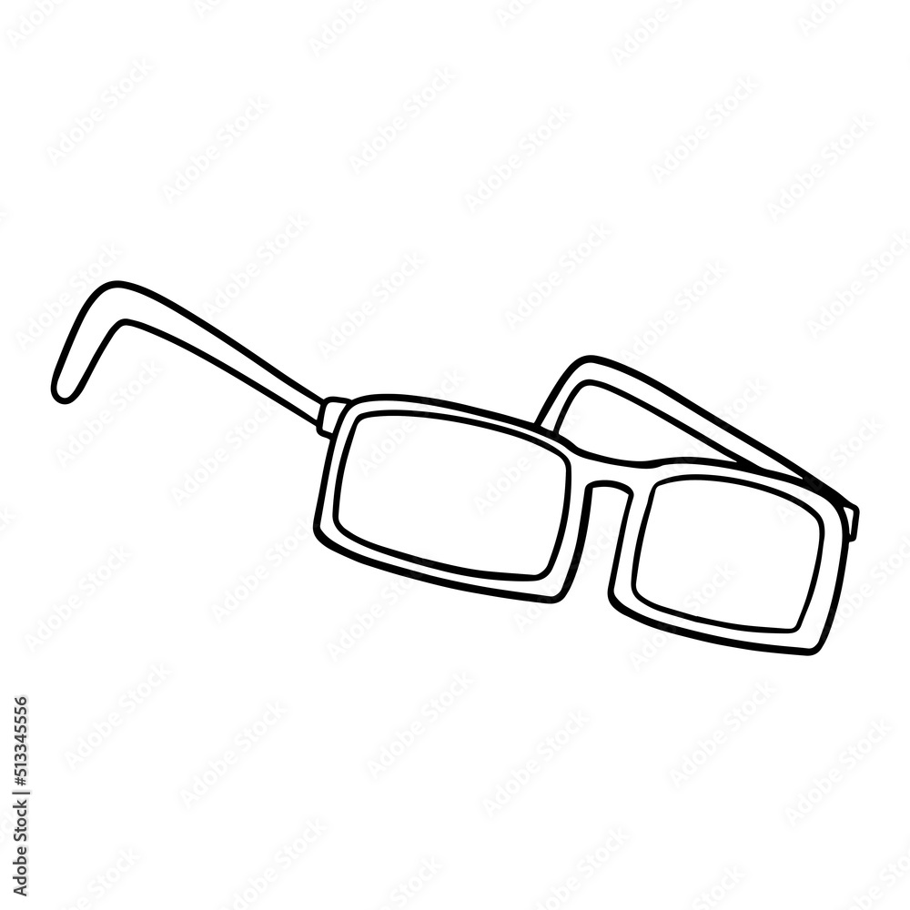 Monochrome picture, sunglasses for outdoor recreation, glasses for improving vision, vector Monochrome picture, sunglasses for outdoor recreation, glasses for improving vision, vector