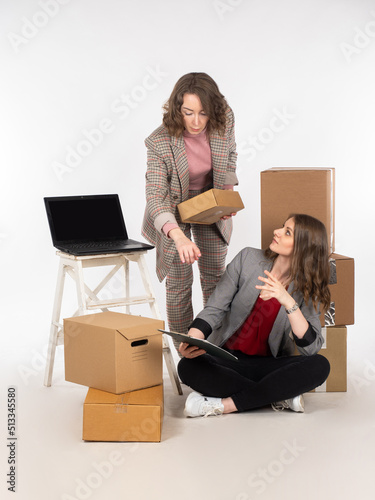 Two woman entrepreneur. Gir...