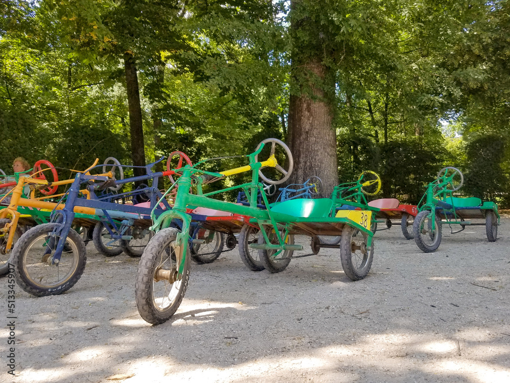 Tricycles in Ducale Park, Parma.
