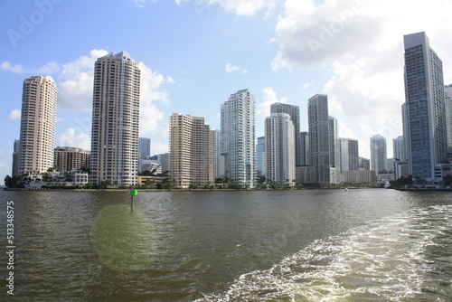 downtown Miami landscape, many buildings