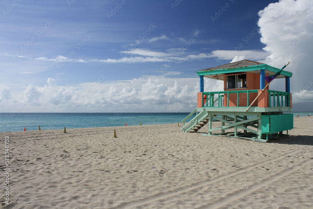 cabin on the beach, Miami Beach, Florida, USA cabin on the beach, Miami Beach, Florida, USA