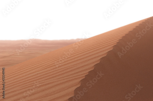 Close-up of the top of sand dunes in Al Wathba  an expansive desert in Abu Dhabi  United Arab Emirates.