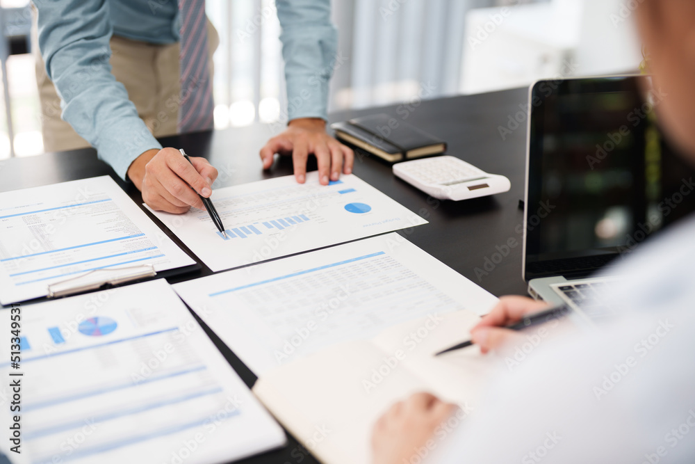 Business Professional Chartered Accountant Woman working with computer and calculator Sales Invoice Accounting. Business Professional Chartered Accountant Woman working with computer and calculator Sales Invoice Accounting.