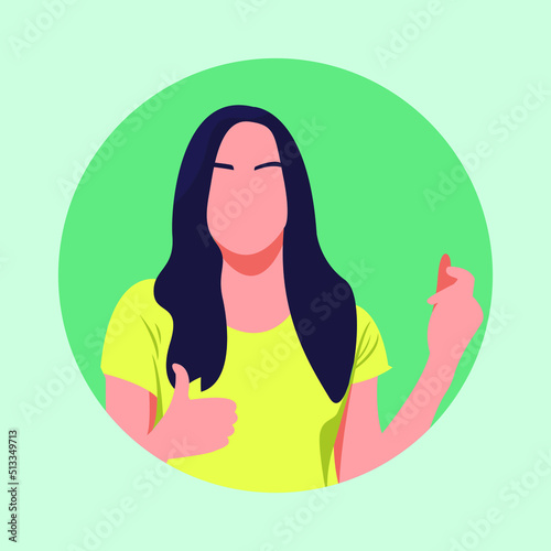 Flat design character avatar illustration