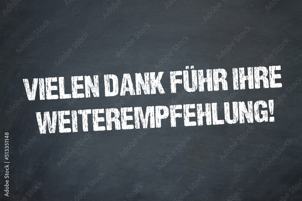 Vielen Dank für Ihre Weiterempfehlung! Stock Illustration Adobe Stock