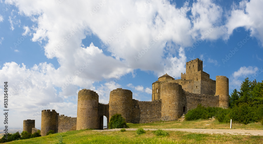 Romanesque Castle of Loarre in the province of Huesca, Spain