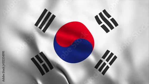 animation video flag independen day of south korea photo