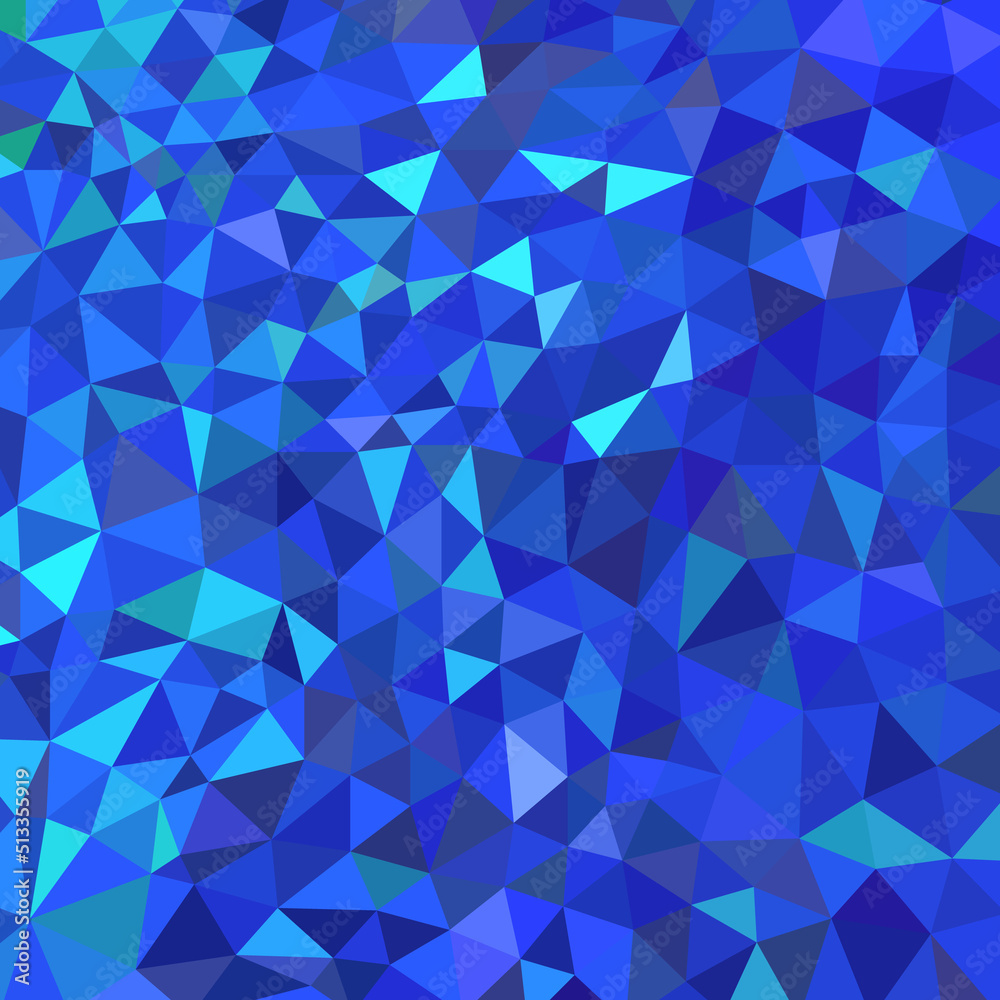 Obraz premium abstract vector geometric chaotic triangle background - blue