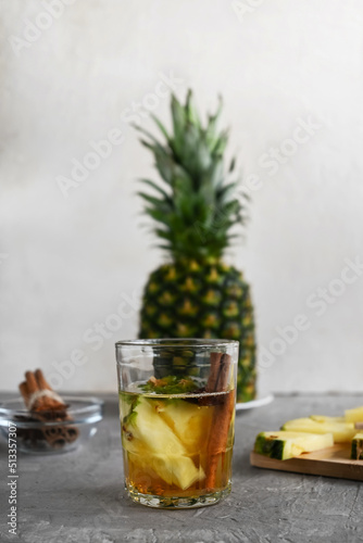 Tepache is a fermented drink made from pineapples, sugar and spices. .