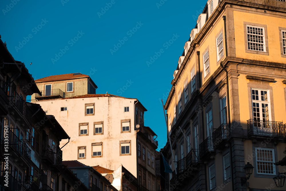 View of the buildings in center of Porto, Portugal.
