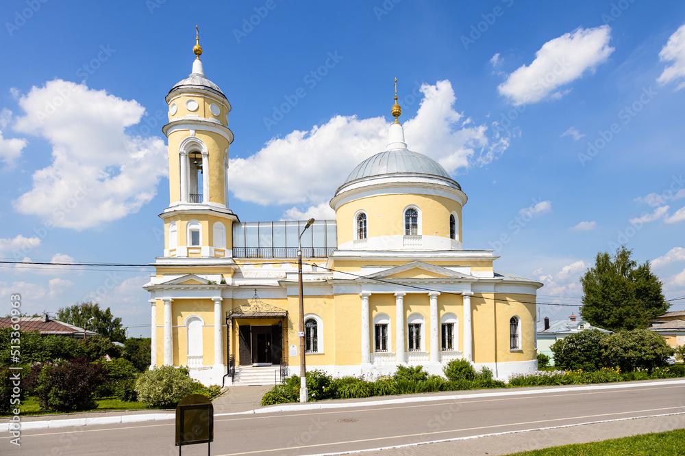 Church of the Exaltation of the Holy Cross in Kolomna Kremlin in Old Kolomna city on sunny summer day