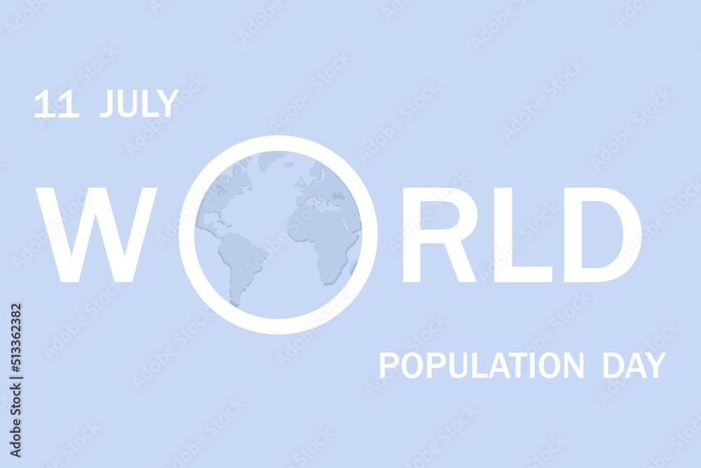 World population day celebration banner.