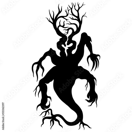 Decorative a Tree that Looks Like an Alien-Vector Illustration