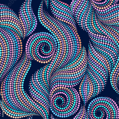 Seamless pattern with beads. Traditional ethnic ornament. Vector print. Use for wallpaper, pattern fills,textile design.