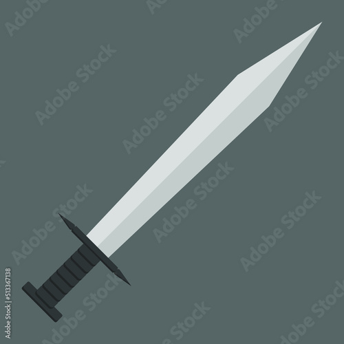 Canvastavla Knight's sword. Metal sword. Vector illustration