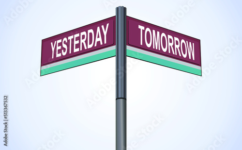 Crossroads of Time: Yesterday and Tomorrow as Diverging Paths, Symbolizing the Tension Between Memory and Possibility in the Human Journey Toward Meaning and Growth
