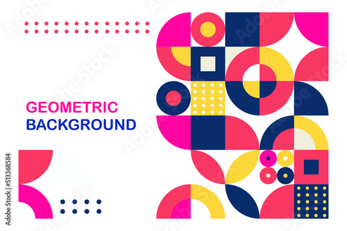 flat design with geometric concept background free