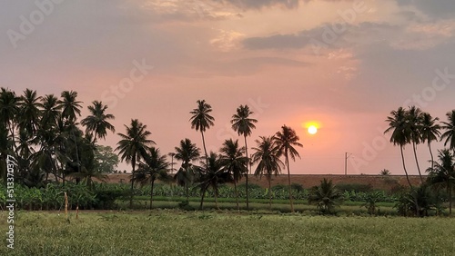 sunset on the beach © Sathishkumar