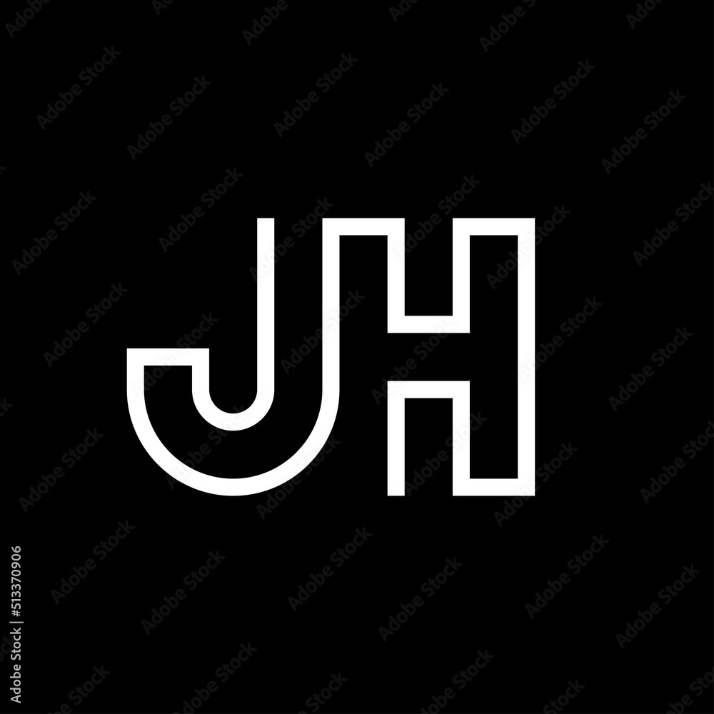 Letter JH minimal monogram logo Letter JH minimal monogram logo