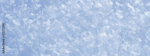 Macro view crystal snowflakes. Winter season decorative nature frame snow texture. shallow depth of field.