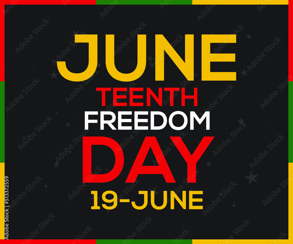 Juneteenth Independence Day since 1865.African-American history and heritage. Annual american holiday. Vector Greeting Card,  Poster , Banner and background. 