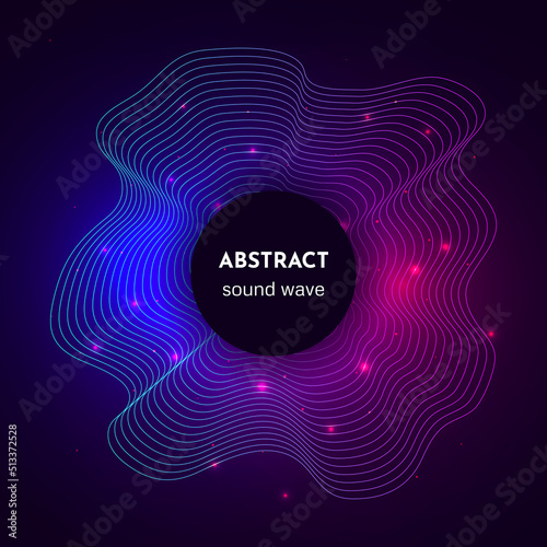 Sound circular wave with light effects