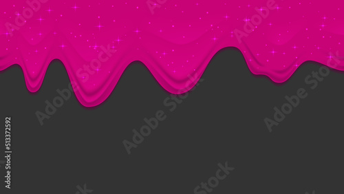 Pink dribble slime on dark background