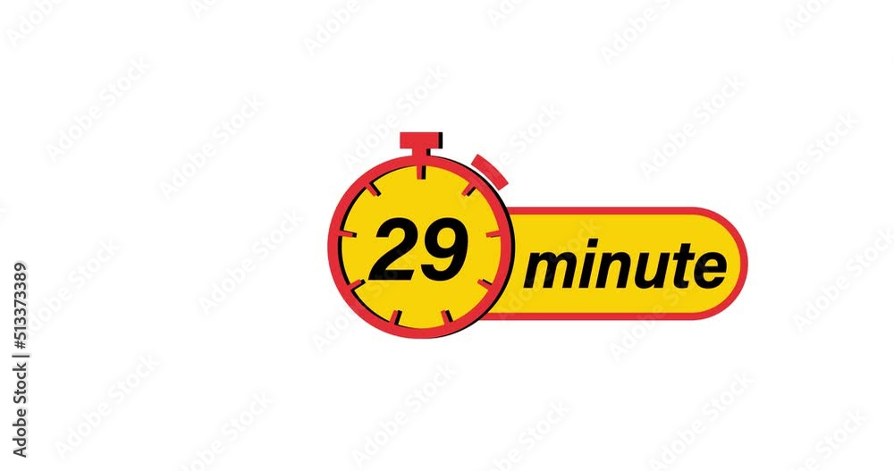 29 minutes timers Clocks, Timer 29 minute icon, countdown icon. Time ...