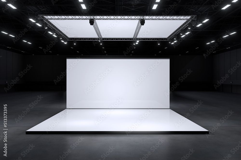 Exhibition stand for mockup and Corporate identity,Display design.Empty ...