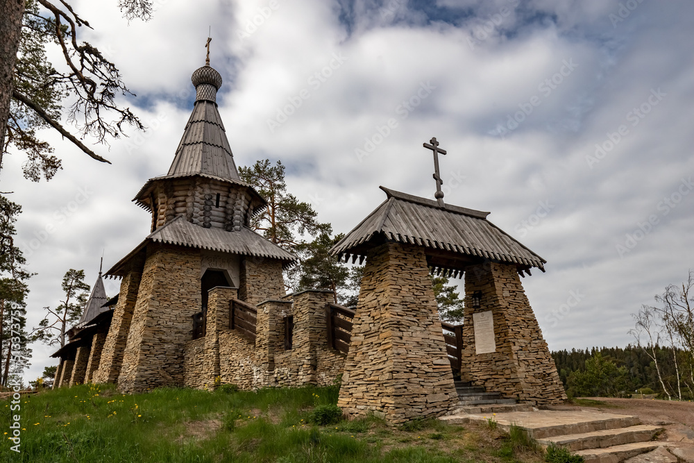 Chapel in the name of Sergius and Herman of Valaam and all the saints who shone on Valaam. The tea house.