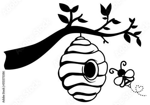Beehive illustration, Bee vector, Honey, Honey Bee vector