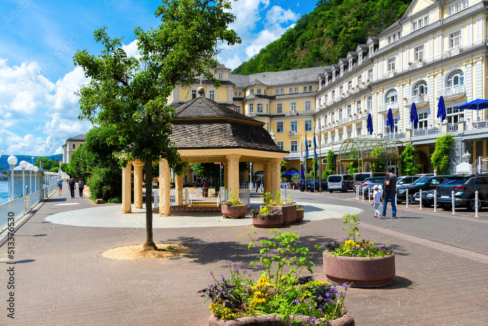 Promenade of Bad Ems at River Lahn , Rhineland-Palatinate, Germany Promenade of Bad Ems at River Lahn , Rhineland-Palatinate, Germany