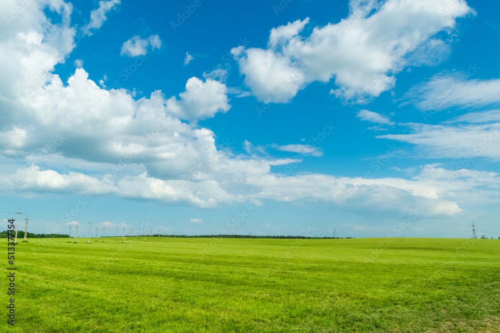 field and blue sky