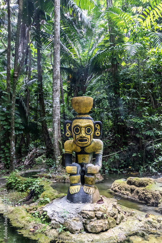 Taino sculpture in the forest