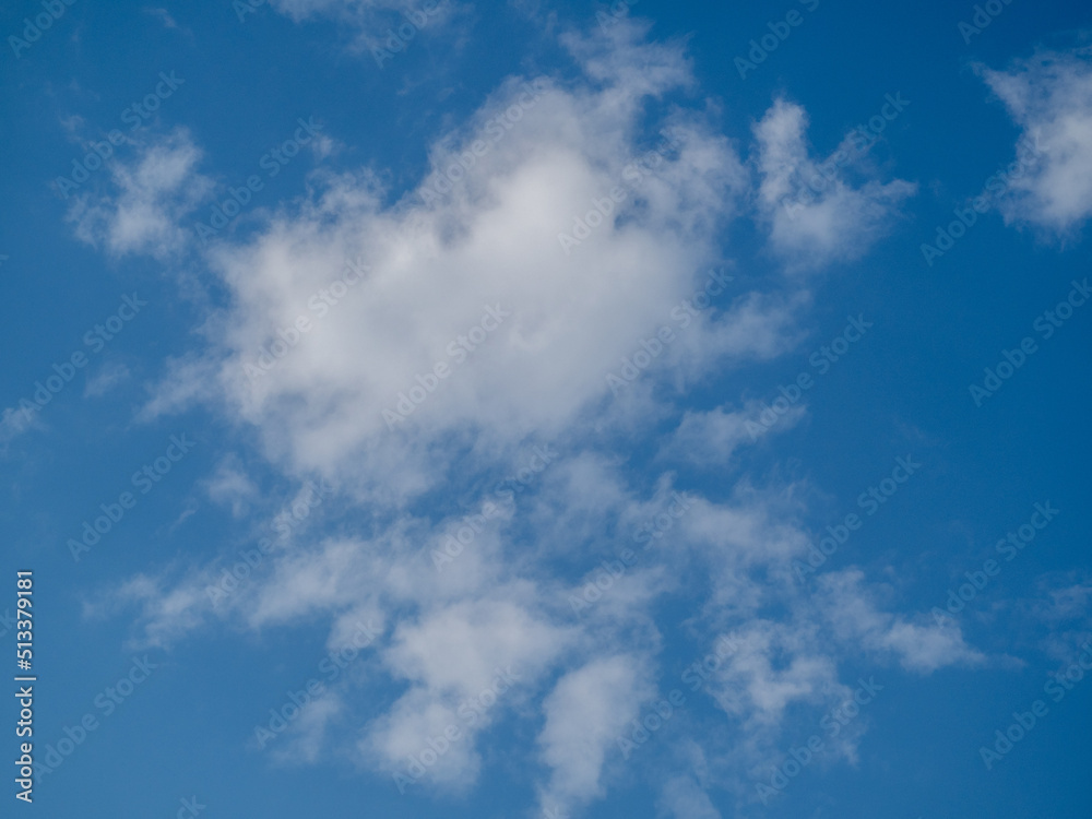 White clouds in the blue sky. White clouds in the blue sky.