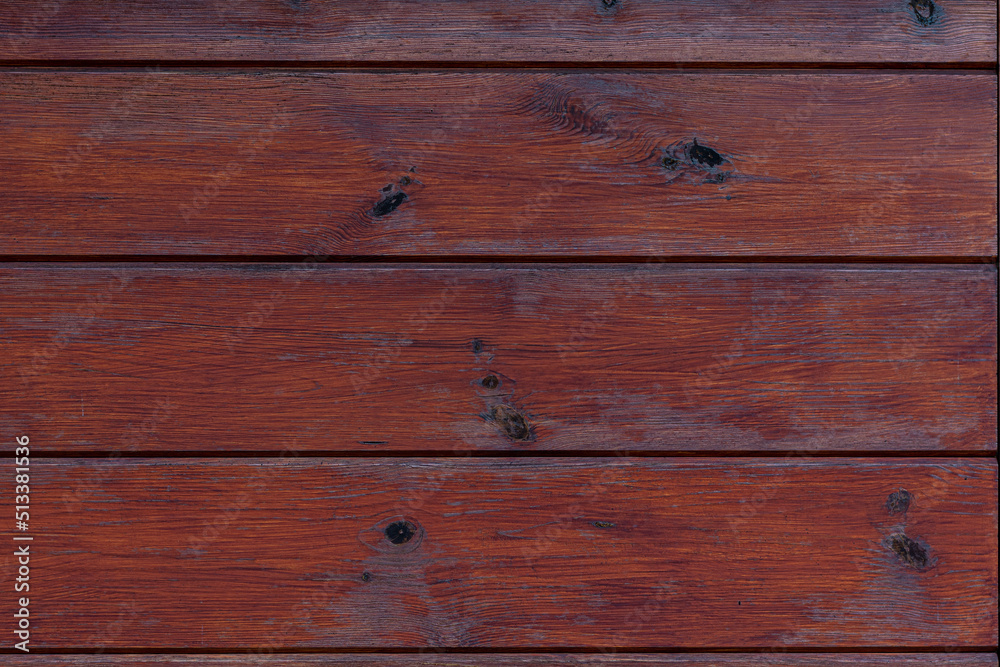 Naklejka premium Oak wooden red orange old rustic vintage texture planks. Polished wood