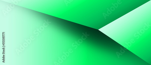 Polygon triangle in green gradient background 