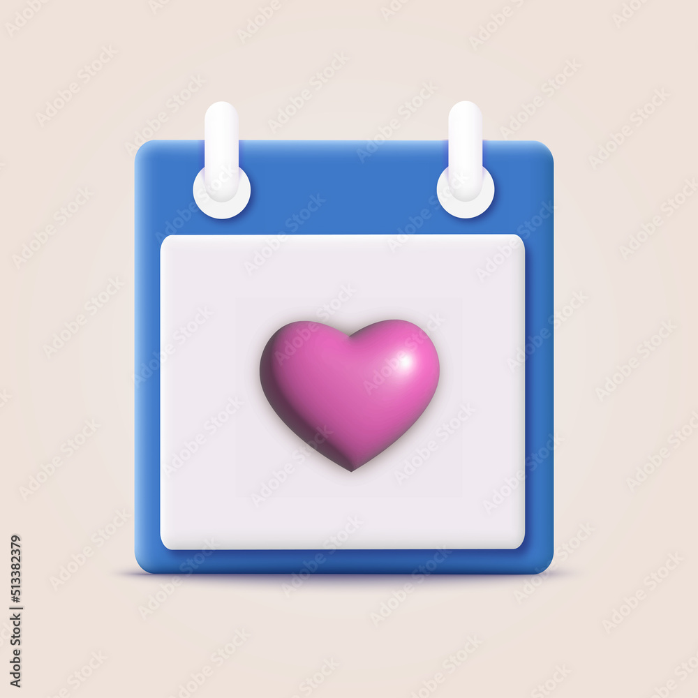 3d calendar assignment icon. Vector 3d calendar assignment icon. Vector