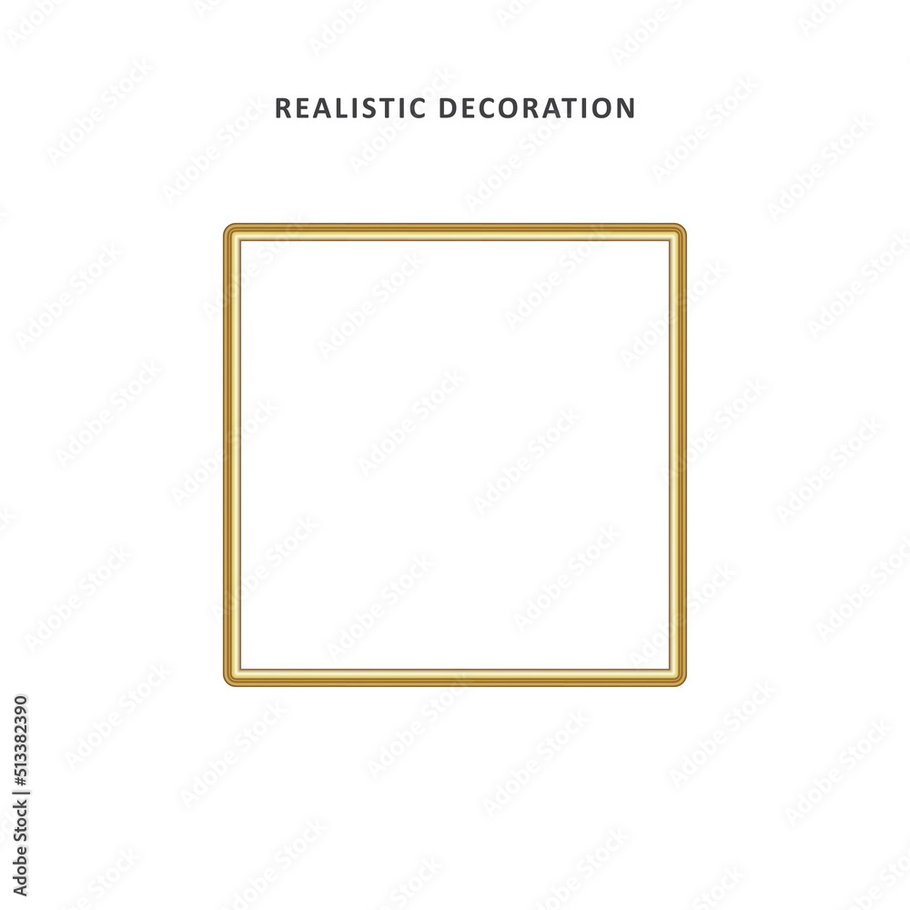 Minimalistic background with golden objects on white. Vector Minimalistic background with golden objects on white. Vector