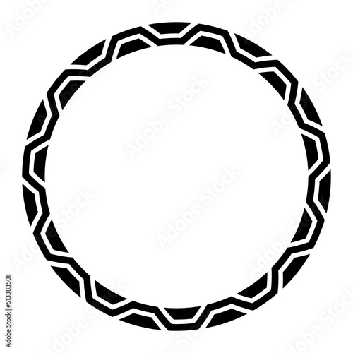 Abstract round meander, cir...