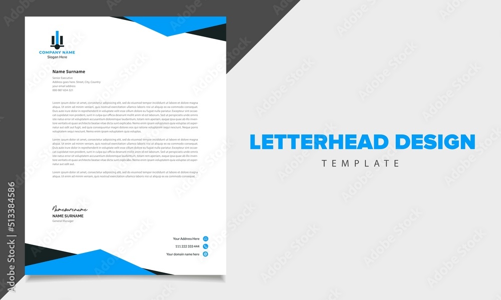 Corporate Business Letterhead Design Template